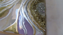 Load and play video in Gallery viewer, Pretty Purple &amp; Gold Geode Painting
